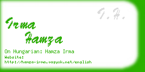 irma hamza business card